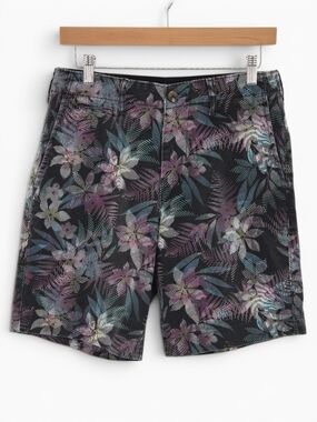 American Eagle Men's Black Tropical Bermuda Shorts 29W Next Level Flex Stretch
